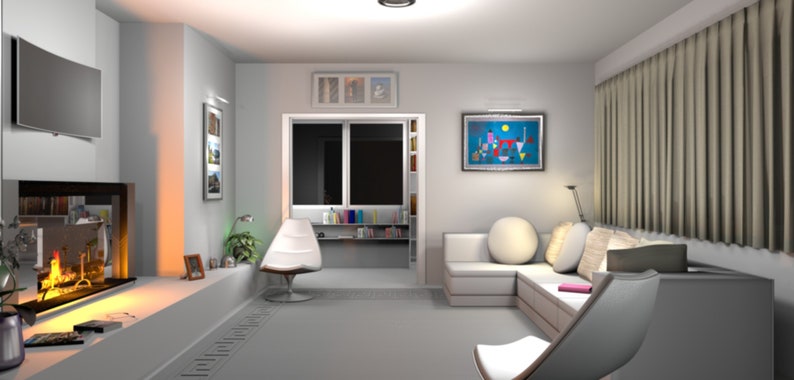 Home Plan and Renderings up to 4 Rooms Plan Renderings Layout Interior ...