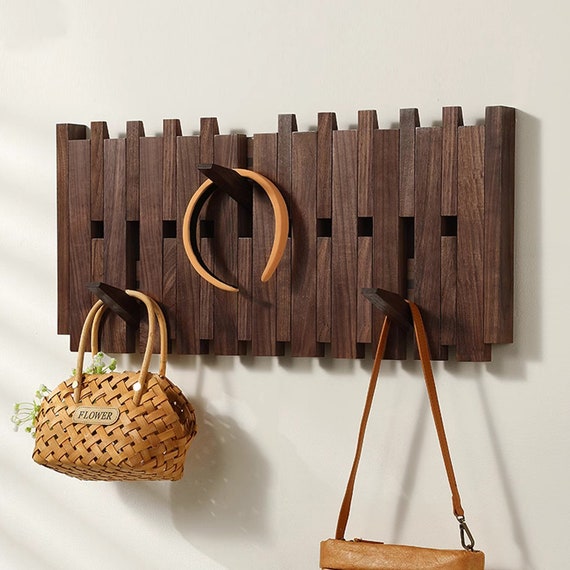 Double Layers Wooden Hooks,solid Wood Coat Hook,coat Rack Wall