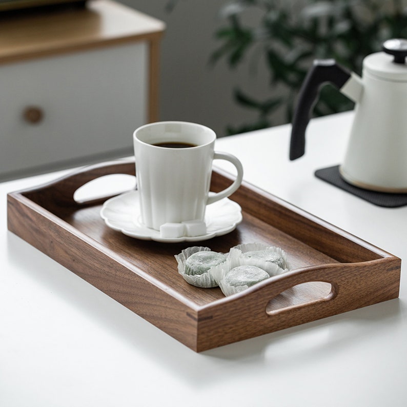 Food trays,Coffee Table Decor,walnut trays,handmade furniture,bread trays,decorative trays image 5