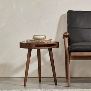 Handmade coffee table,minimalist coffee table,small coffee table,handmade of high quality walnut wood, natural and environmentally friendly image 3