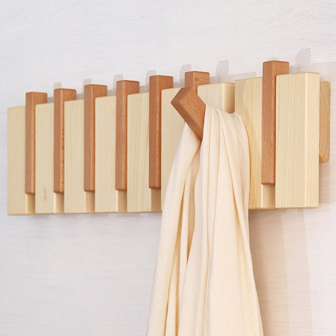 Coat Rack,wooden Coat Rack,wall Hooks,natural Wood Coat Hooks,handmade