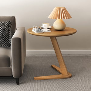 Coffee table,live edge coffee table Minimalist coffee table,Small coffee table,Round coffee table,Suitable for living room, balcony image 1