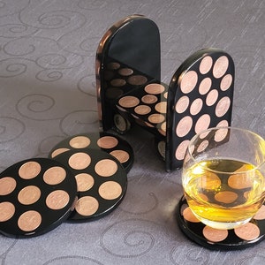 Hartsunderlägg, Underlägg, Handgjort, Gåva, Epoxiharts, Tillverkad, Trä, Rullsåg, Pengarunderlägg