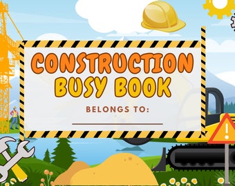 My First Book: Construction Site Adventure - A Digital Downloadable Busy Book for Kids