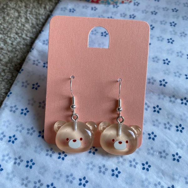 Boucles d’oreilles Résine Nounours