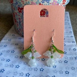 Lily of the Valley Handmade Earrings zdjęcie 1