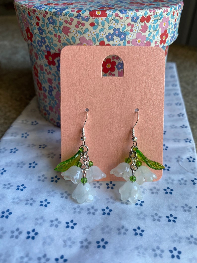 Lily of the Valley Handmade Earrings zdjęcie 1