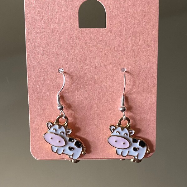 Boucles d’oreilles vache