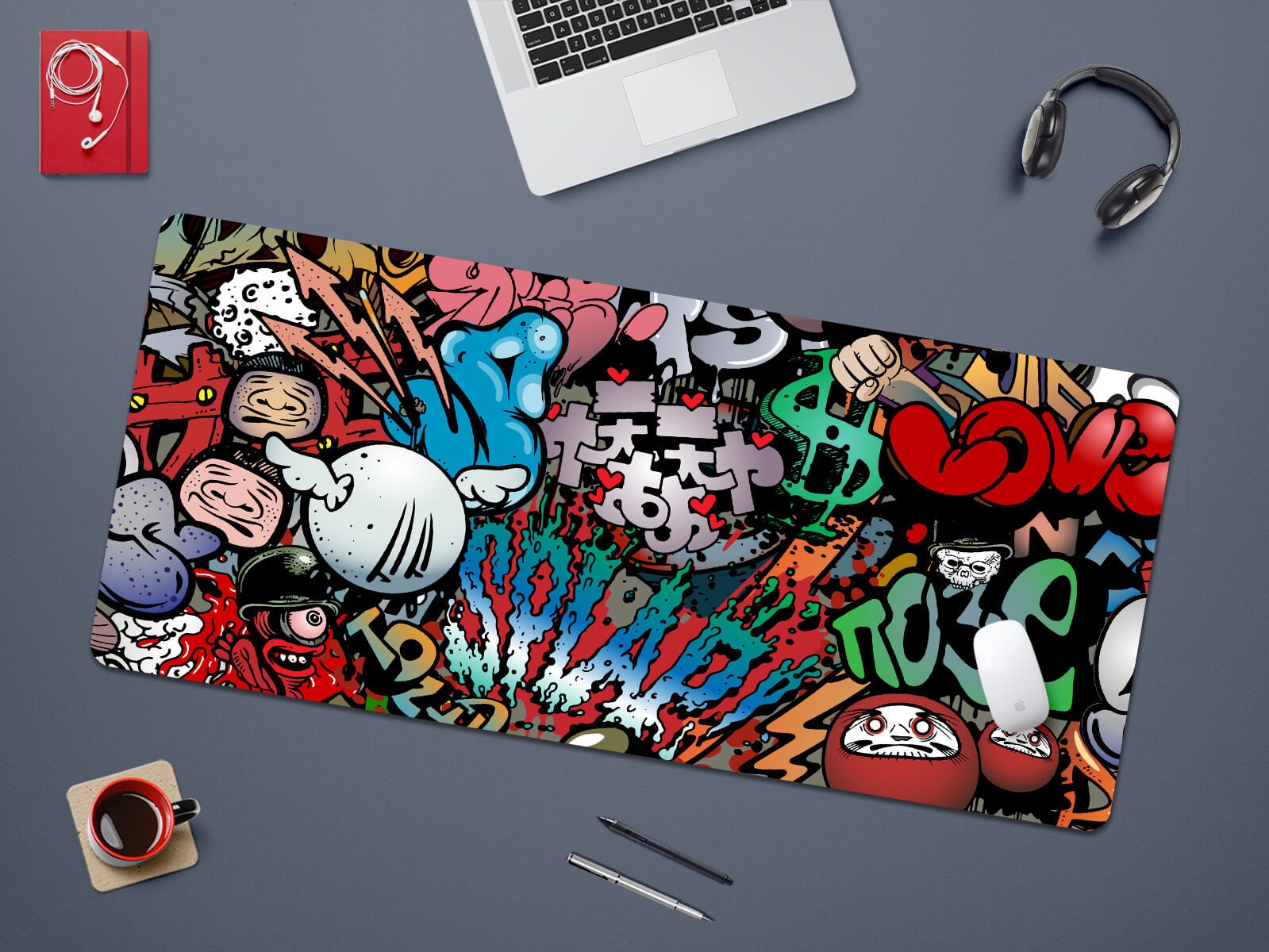 Letter W- Graffiti Street Art Style  Mouse Pad for Sale by