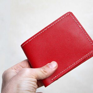 Billetera plegable de cuero hecha a mano: billetera personalizada, tarjetero, clip para billetes y organizador: regalo único perfecto para hombres y mujeres