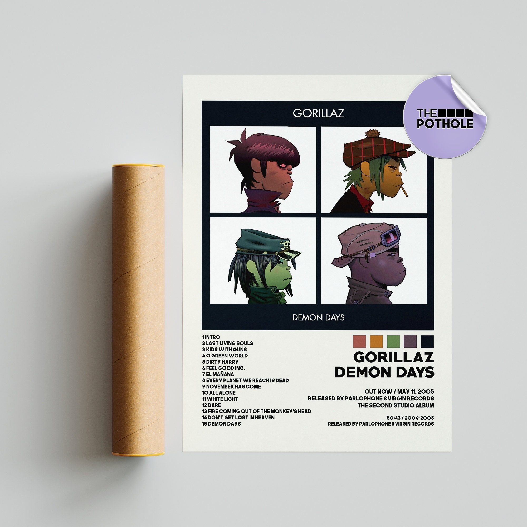 Discover Gorillaz Posters / Demon Days Poster / Album Cover Poster