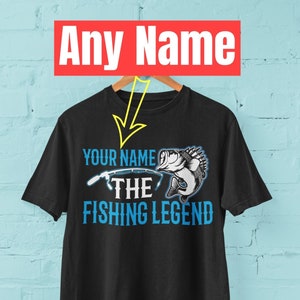 Personalisiertes Angeln T-Shirt Ihr Name Angeln Legende Kundengerechtes Angeln Geschenk FSTPERS1 Angelgeschenke für ihn