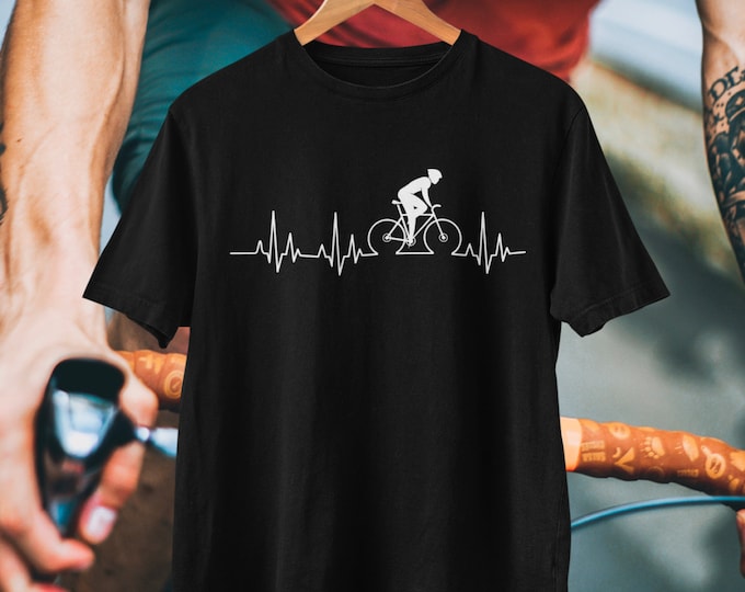 Cycling Heartbeat Cyclist T Shirt