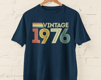 Vintage 1976 Retro Style 50th Birthday T Shirt 2026 fiftieth gift ideas BY102