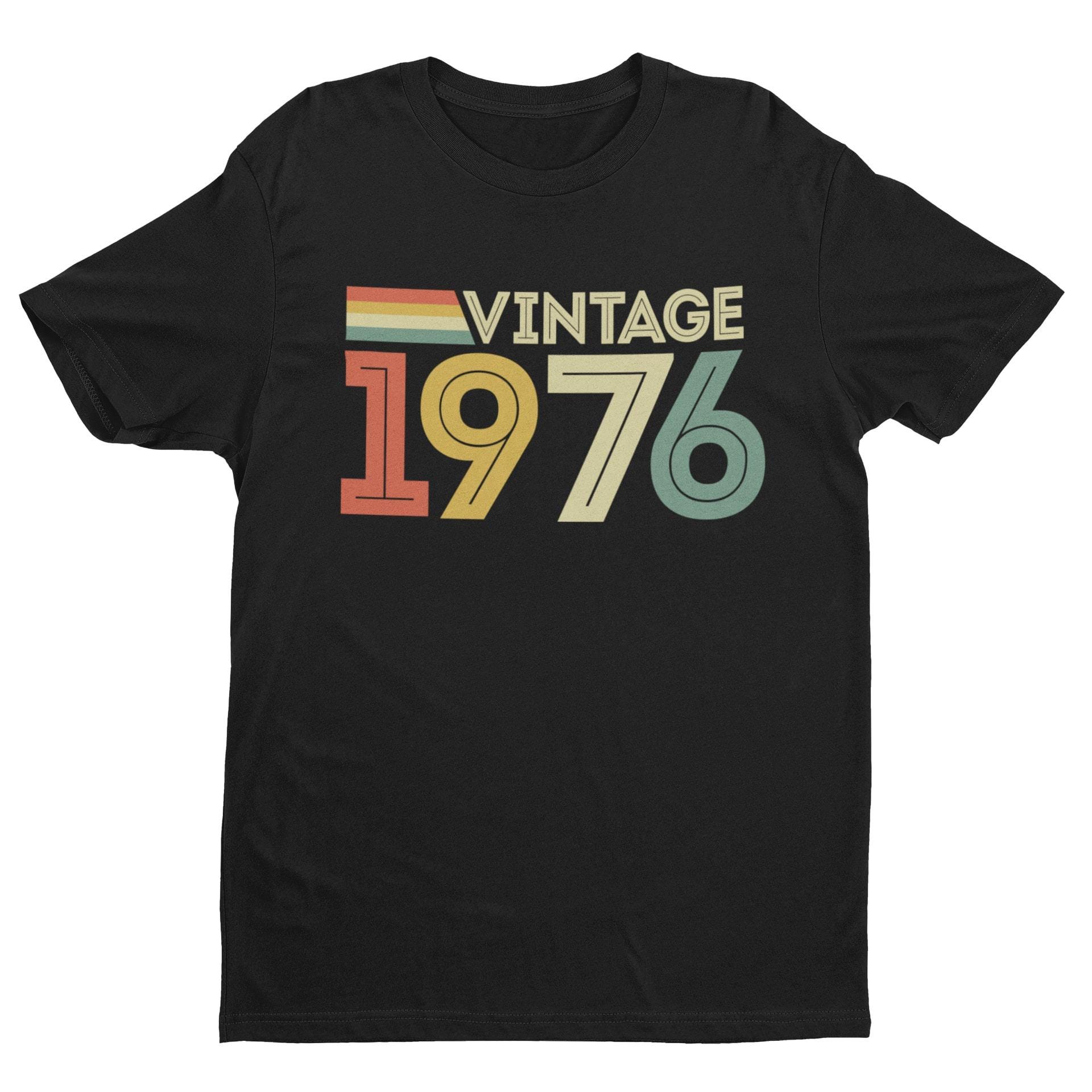 Vintage 1976 Retro Style 50th Birthday T Shirt 2026 Fiftieth Gift