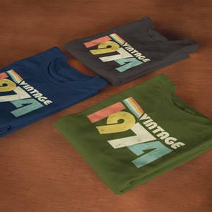 T-shirt 50e anniversaire vintage 1974 2024 Idées cadeaux rétro 50e anniversaire BY30 image 7