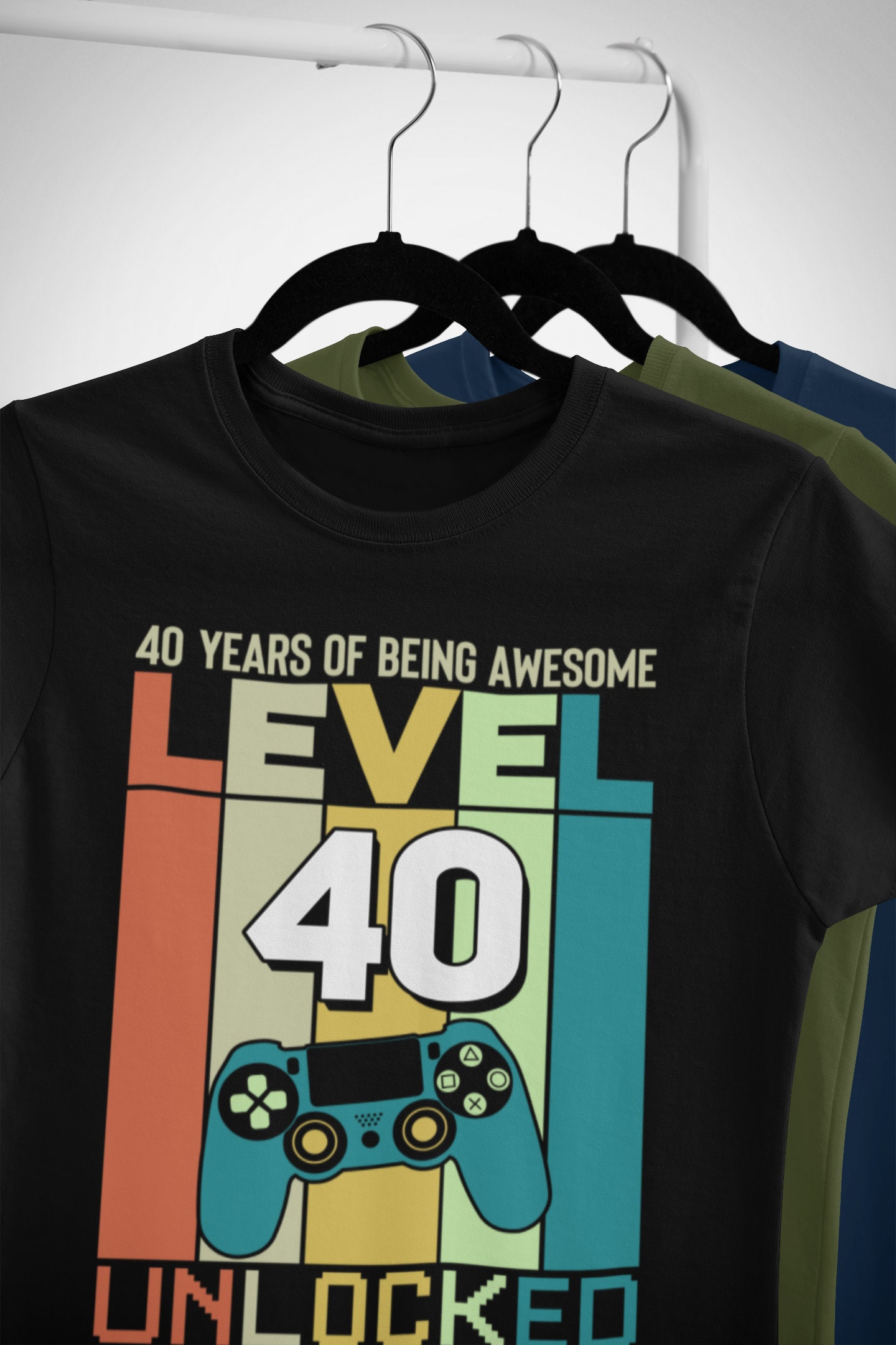 Discover Level 40 Unlocked Press Start To Continue Funny 40th Birthday T-Shirt