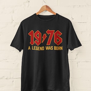 50th Birthday T-Shirt: 1976 A Legend Was Born - Retro Rock Style 2026 50th gifts