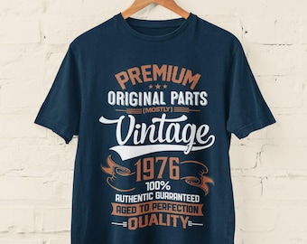 Rolig 50-årsdag T-shirt: Vintage 1976 åldrad till perfektion 50 år 2026