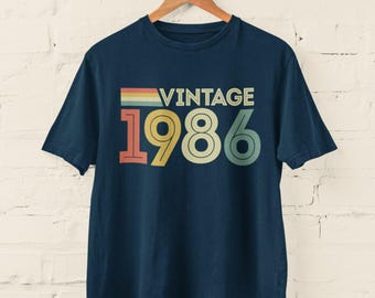 40th Birthday 1986 T-Shirt Vintage 1986 Retro Gift For Him Her