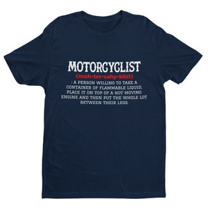 Funny Motorcycle T Shirt Dictionary Definition Of A Motorcyclist fun biker gifts for him