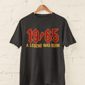 60th Birthday T Shirt 2025 1965 A Legend Was Born retro heavy metal rock music style sixtieth gifts for him xc1