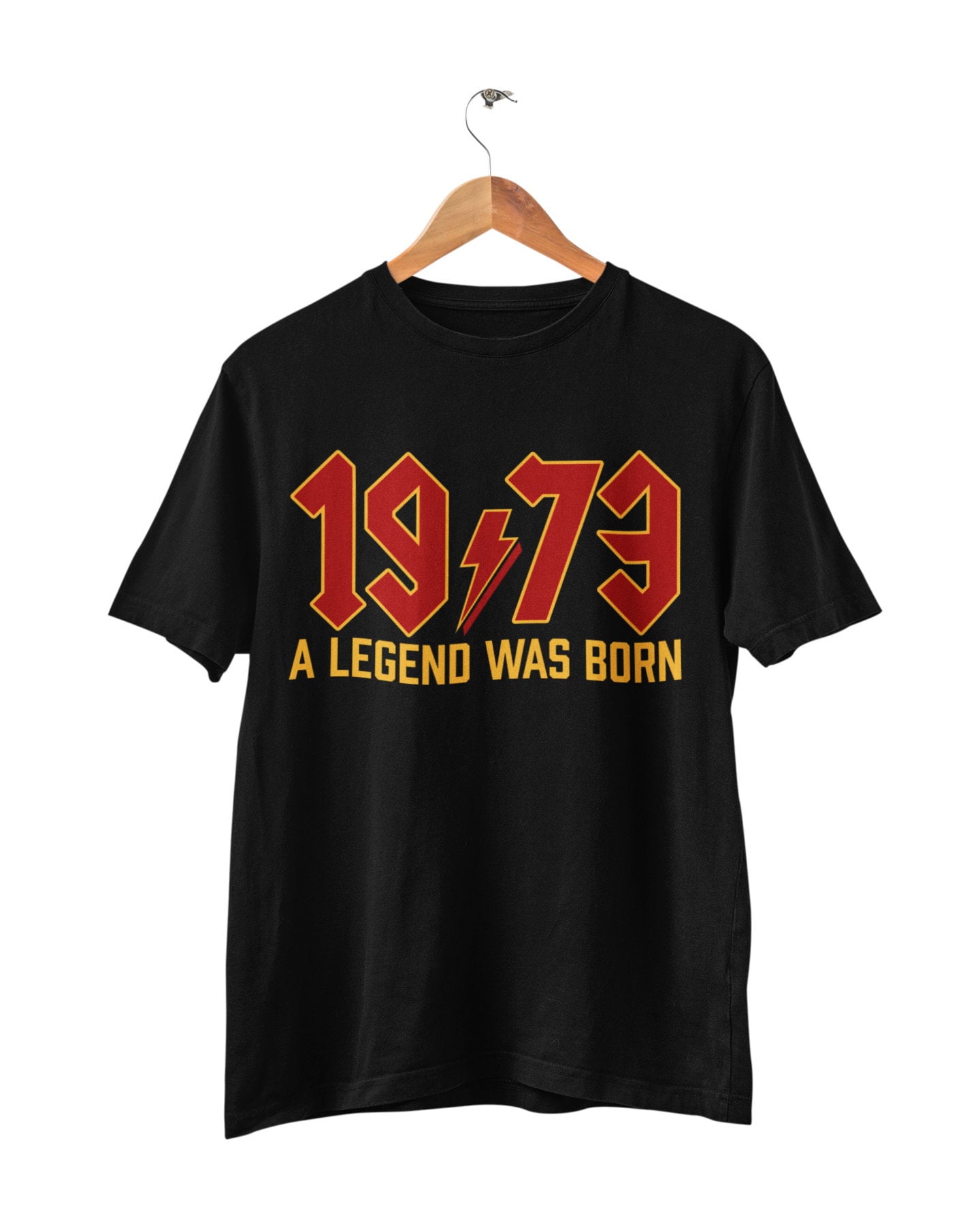 Discover Funny 50th Birthday T Shirt 2023 Shirt 1973 A Legend Was Born heavy metal rock style BY12