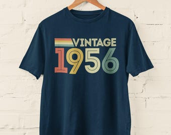 Vintage 1956 retro 70e verjaardag T-shirt 2026 zeventigste cadeau-ideeën BY100