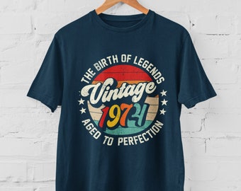 Die Geburt von Legenden Jahrgang 1974 im Alter von bis zur Perfektion 50. Geburtstag T-Shirt 2024 fünfzigsten Geschenkideen BY51