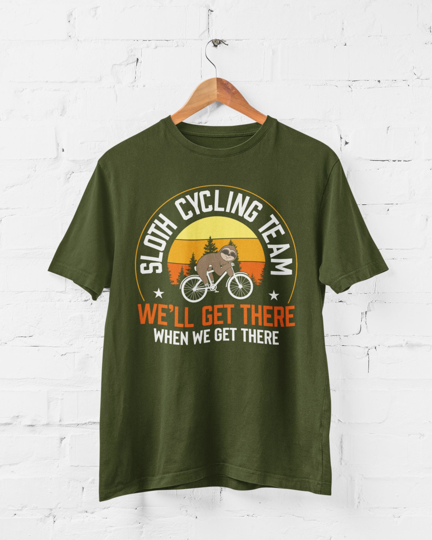 Sloth Cycling Team We'll Get There When We Get There Tshirt Sloth Cycling Team We'll Get There When We Get There Tshirt