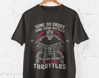 Biker T-Shirt: Verdrehen Throttles Motorrad Enthusiast Geschenk