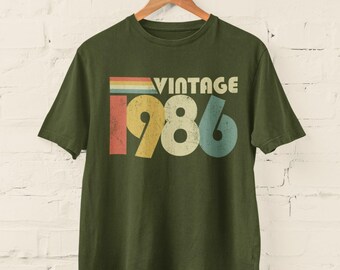 Vintage 1986 T-shirt: 40th Birthday Gift 2026 - Etsy New Zealand