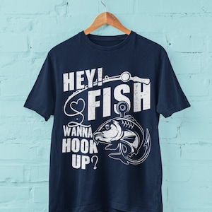 Grappige Visserij T-shirt De Vissen van Hey willen aansluiten? maten Small - 6XL cadeau voor vissers FB19