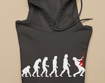 Gift For Guitarist Evolution of Guitar Hoodie High Quality Hooded Top guitar gifts