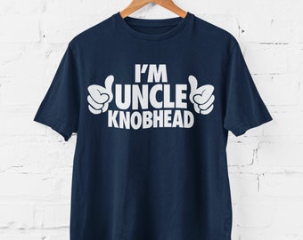 Ich bin Onkel Knobhead Lustiges T-Shirt mit Zeigen Daumen Design