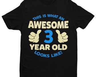 Jungen 3. Geburtstag T Shirt So sieht ein 3 Jahre altes Mädchen aus mit zeigenden Daumen Design dritten Geburtstagsgeschenken