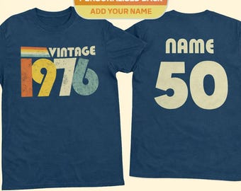 Personlig 50-årsdags-T-shirt: Vintage 1976 Retro Design 2026 50-åring