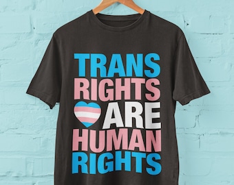 Maglietta attivista Trans Rights Are Human Rights slogan transgender
