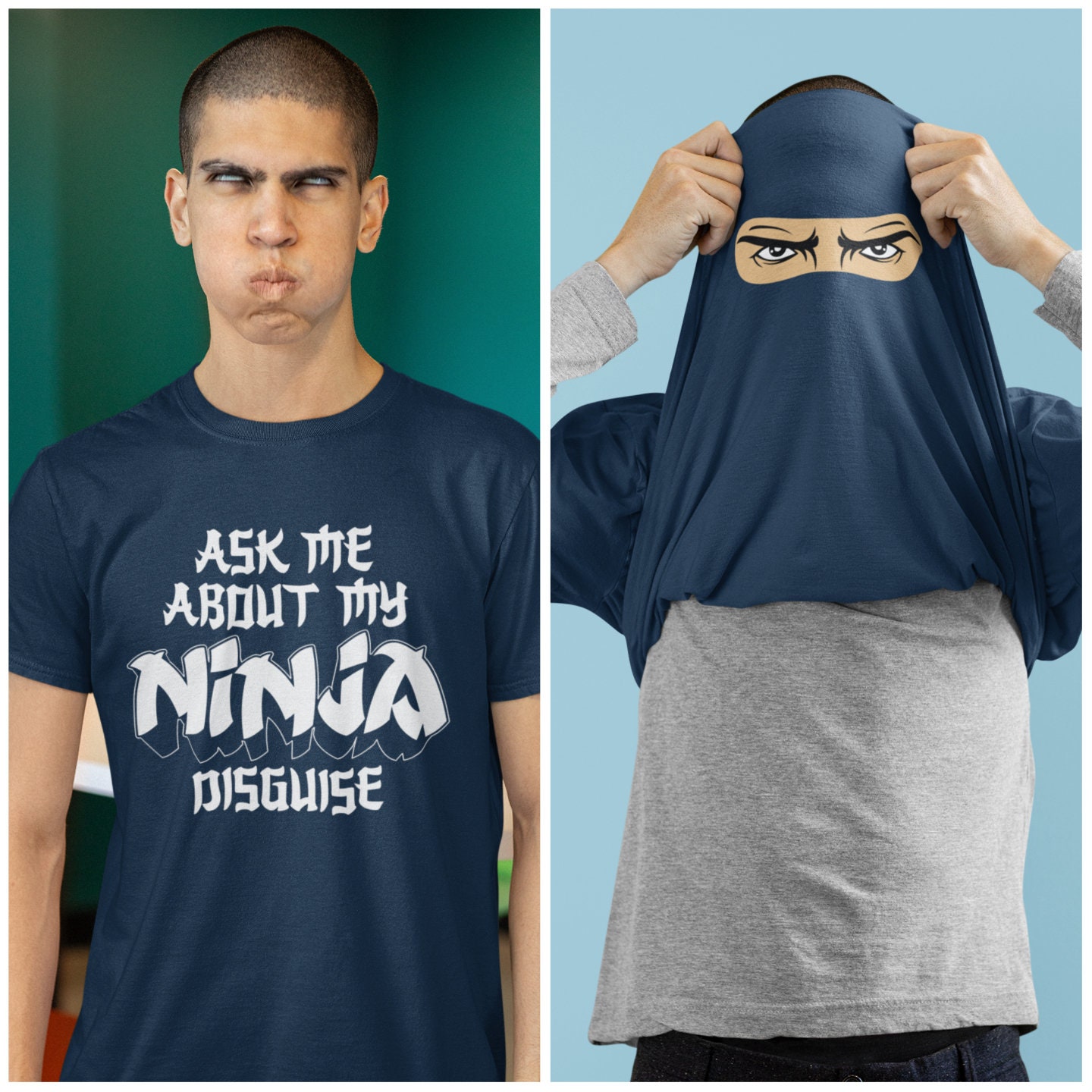Flip T Shirt Ask Me About My Ninja Disguise Funny Tshirt Joke