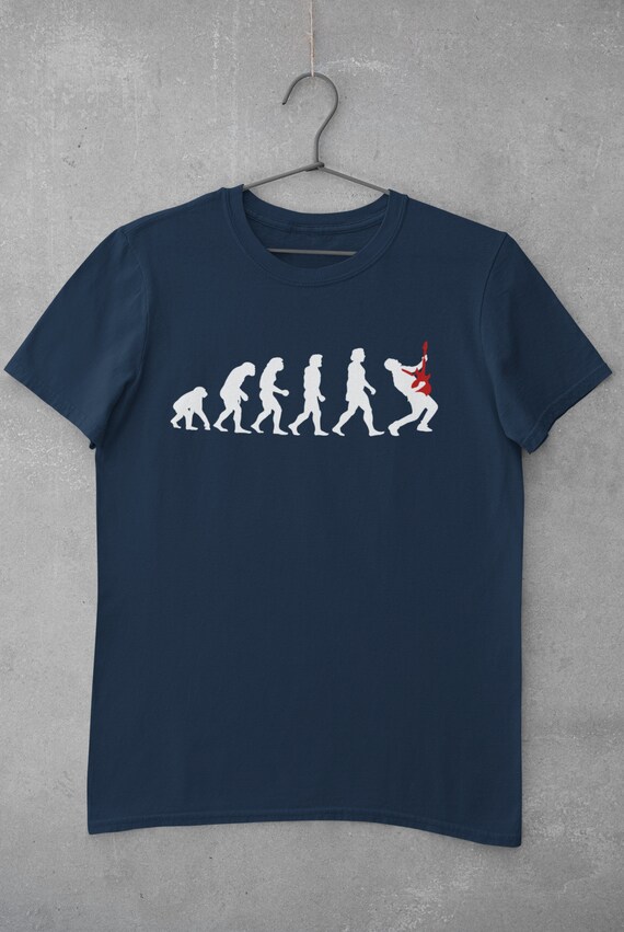 Evolution of Guitar T-Shirt: Darwin Rock Music Tee
