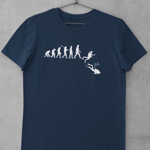 Evolution du t-shirt de plongée sous-marine, du singe à l'homme préhistorique en passant par la plongée sous-marine