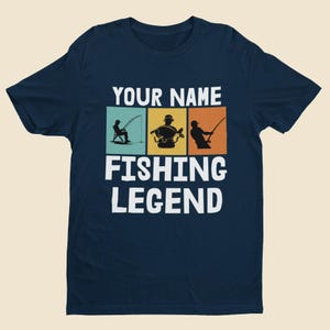 Kids Personalised Fishing Legend T-Shirt | Custom Name Tee for Boys & Girls | Angler Gift for Child | Youth Fisherman Birthday Shirt