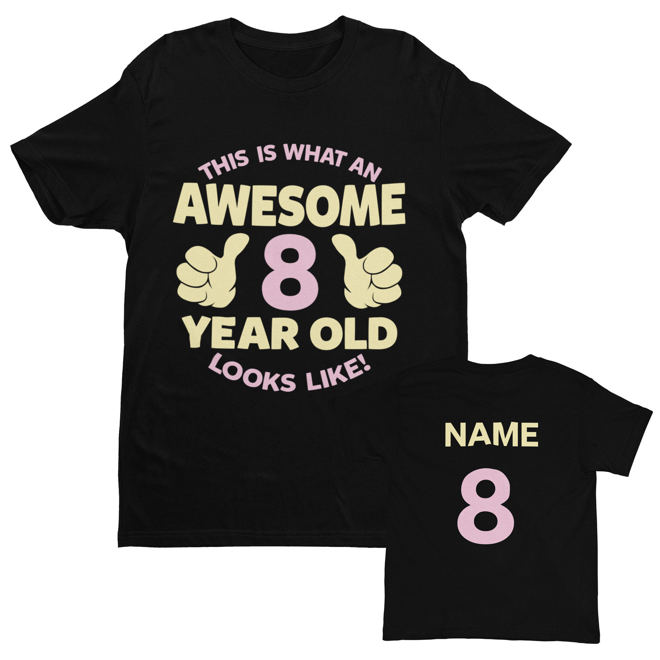 Varsany Maglietta Da Bambina Con Stelle Cristallizzate, 100% Cotone, Personalizzabile, Nero Chiaro, 12-13 Anni