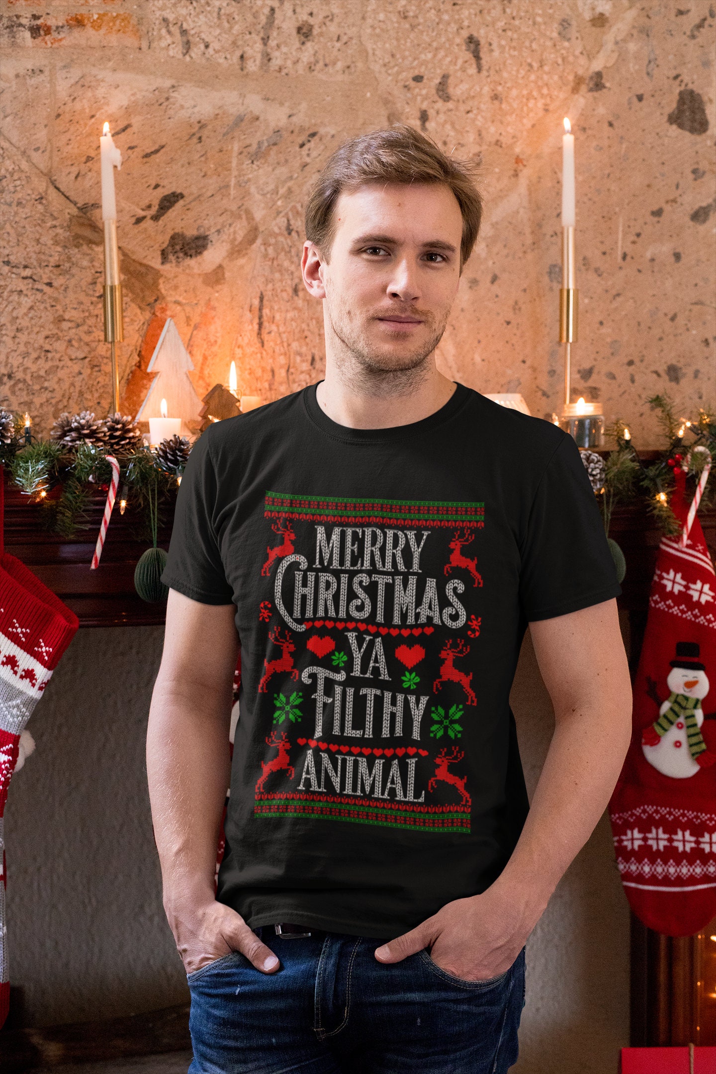 Discover Merry Christmas Ya Filthy Animal Funny Christmas T Shirts