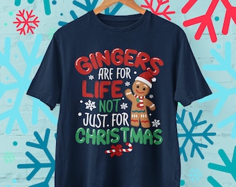 Grappig kerst-T-shirt: Gingerbread Man-kerstmuts, feestelijk kerst-T-shirt
