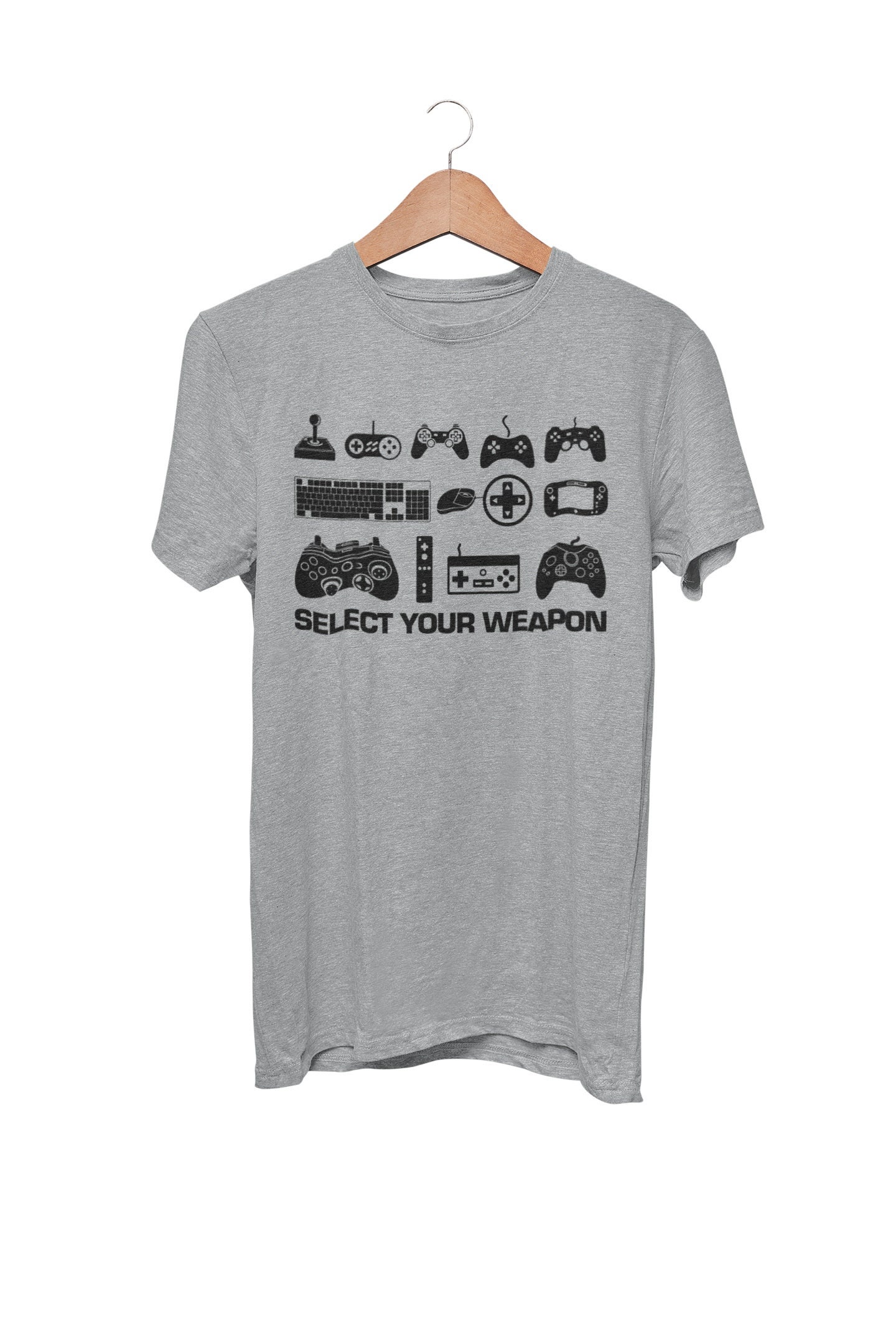 Select Your Weapon Funny Gamer T Shirt With Game Controllers - Etsy UK