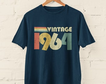 60th Birthday Gifts 2024 Vintage 1964 T Shirt retro style colours and design in sizes Small - 6XL BY32