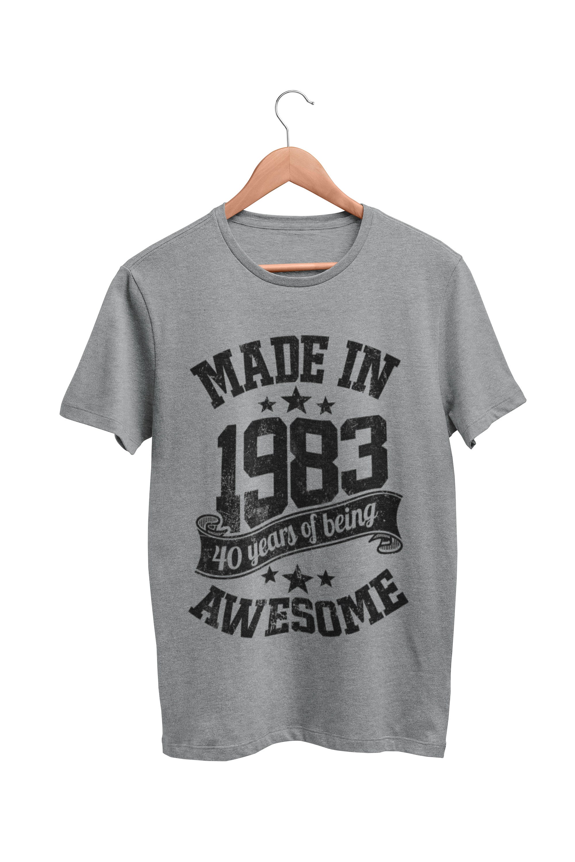 Discover Funny 40th Birthday T Shirt 2023 Made In 1983 40 Years Of Being T-Shirt
