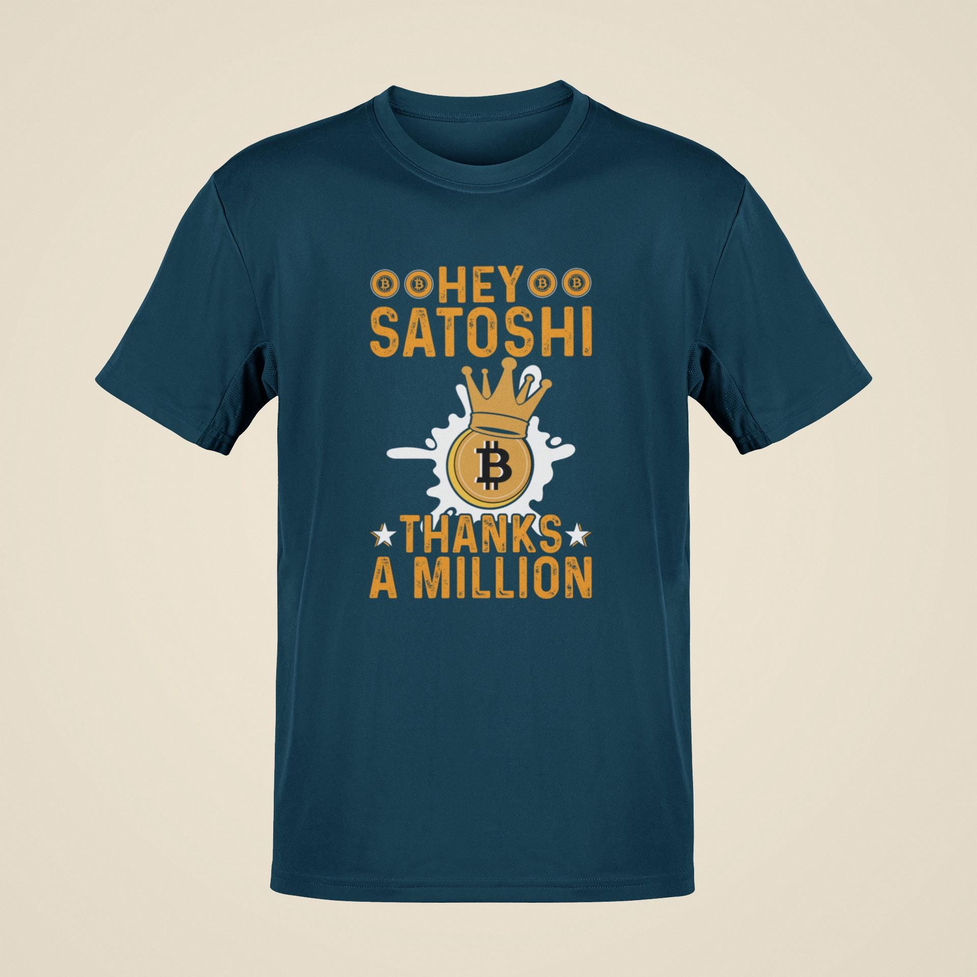 ヘイ・サトシ、ありがとう100万Tシャツ：面白いビットコイン暗号Tシャツ - Etsy 日本