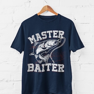Funny Fishing T Shirt Master Baiter sizes Small to 6XL FB5 gift for fisherman slightly rude